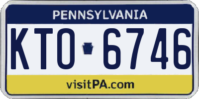 PA license plate KTO6746