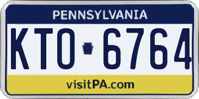PA license plate KTO6764