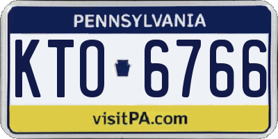 PA license plate KTO6766