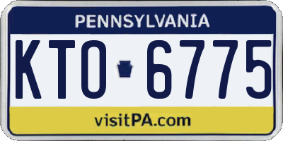 PA license plate KTO6775