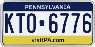 PA license plate KTO6776