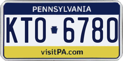 PA license plate KTO6780