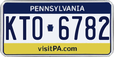 PA license plate KTO6782