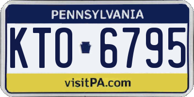 PA license plate KTO6795