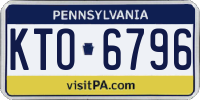 PA license plate KTO6796