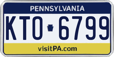 PA license plate KTO6799