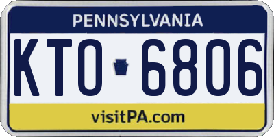 PA license plate KTO6806