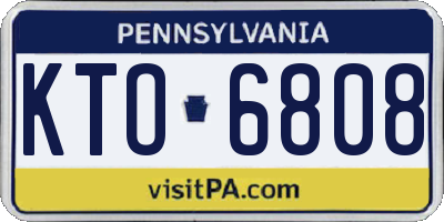 PA license plate KTO6808