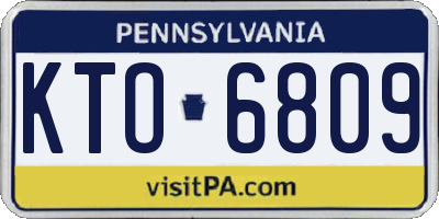 PA license plate KTO6809