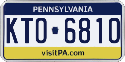 PA license plate KTO6810