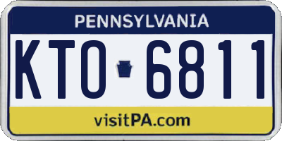 PA license plate KTO6811