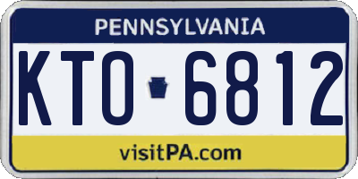 PA license plate KTO6812