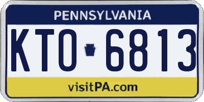 PA license plate KTO6813