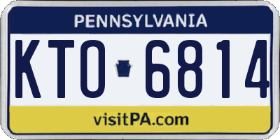 PA license plate KTO6814