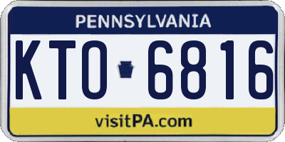 PA license plate KTO6816