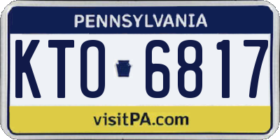 PA license plate KTO6817
