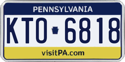 PA license plate KTO6818