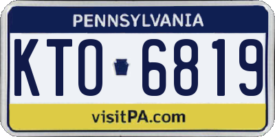 PA license plate KTO6819