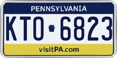 PA license plate KTO6823