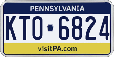 PA license plate KTO6824