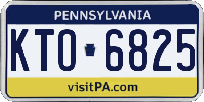 PA license plate KTO6825