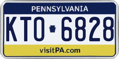PA license plate KTO6828