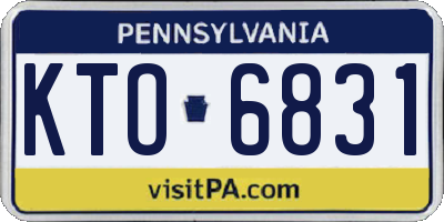 PA license plate KTO6831