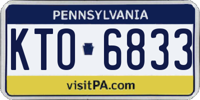 PA license plate KTO6833