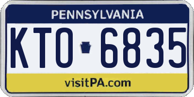 PA license plate KTO6835