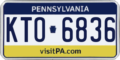 PA license plate KTO6836