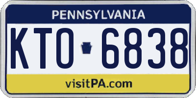 PA license plate KTO6838