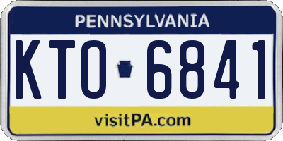 PA license plate KTO6841