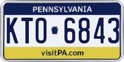 PA license plate KTO6843