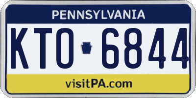 PA license plate KTO6844