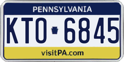 PA license plate KTO6845