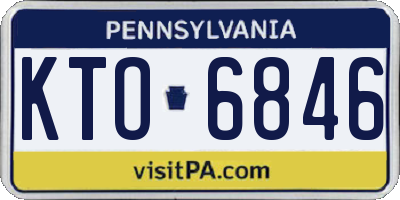 PA license plate KTO6846