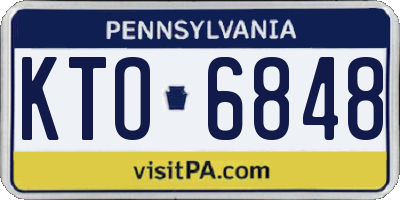 PA license plate KTO6848