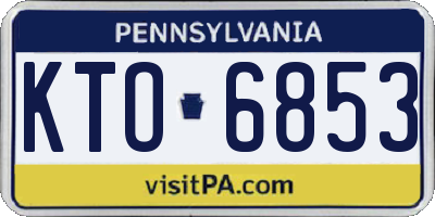 PA license plate KTO6853