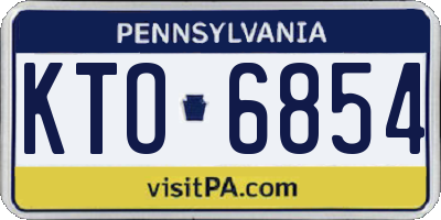 PA license plate KTO6854