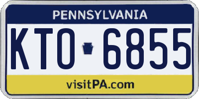 PA license plate KTO6855