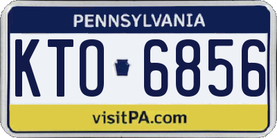 PA license plate KTO6856