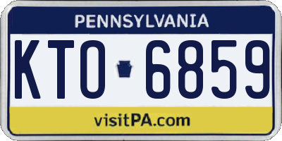 PA license plate KTO6859