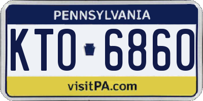 PA license plate KTO6860