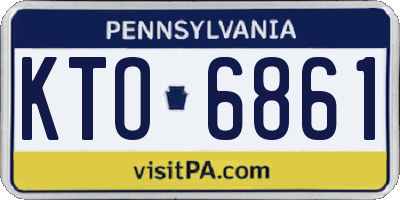 PA license plate KTO6861