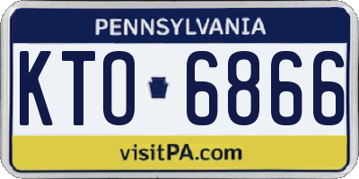 PA license plate KTO6866