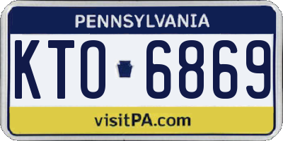 PA license plate KTO6869
