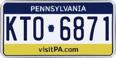 PA license plate KTO6871