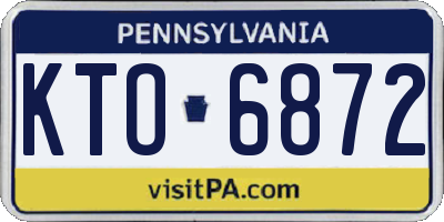 PA license plate KTO6872