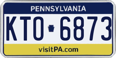 PA license plate KTO6873