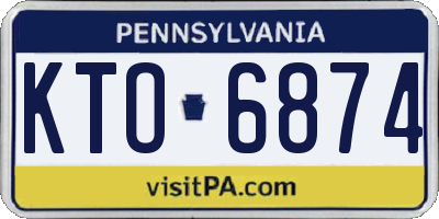 PA license plate KTO6874